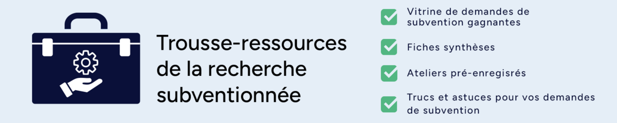 Trousse-ressources de la recherche subventionnée